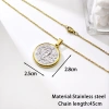 Amazon Cross-border Retro Double-sided Virgin Guadalupe pendant necklace titanium steel necklace Item Picture